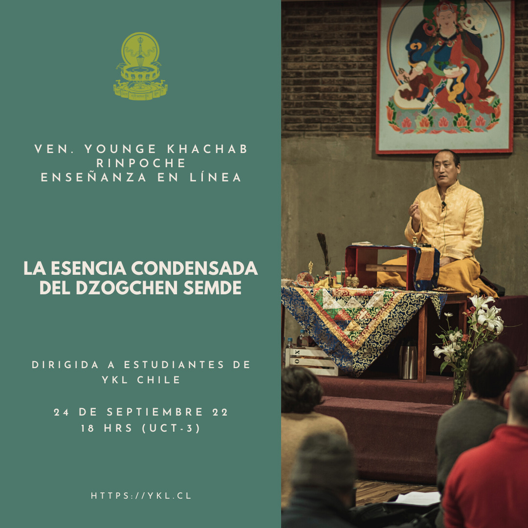 Enseñanza en línea: La Esencia condensada del Dzogchen Semde